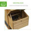 Petit poulailler 59 po en bois pour poulailler pour cour extérieure avec 2 portes, nichoir et plateau amovible, bois naturel-116225366
