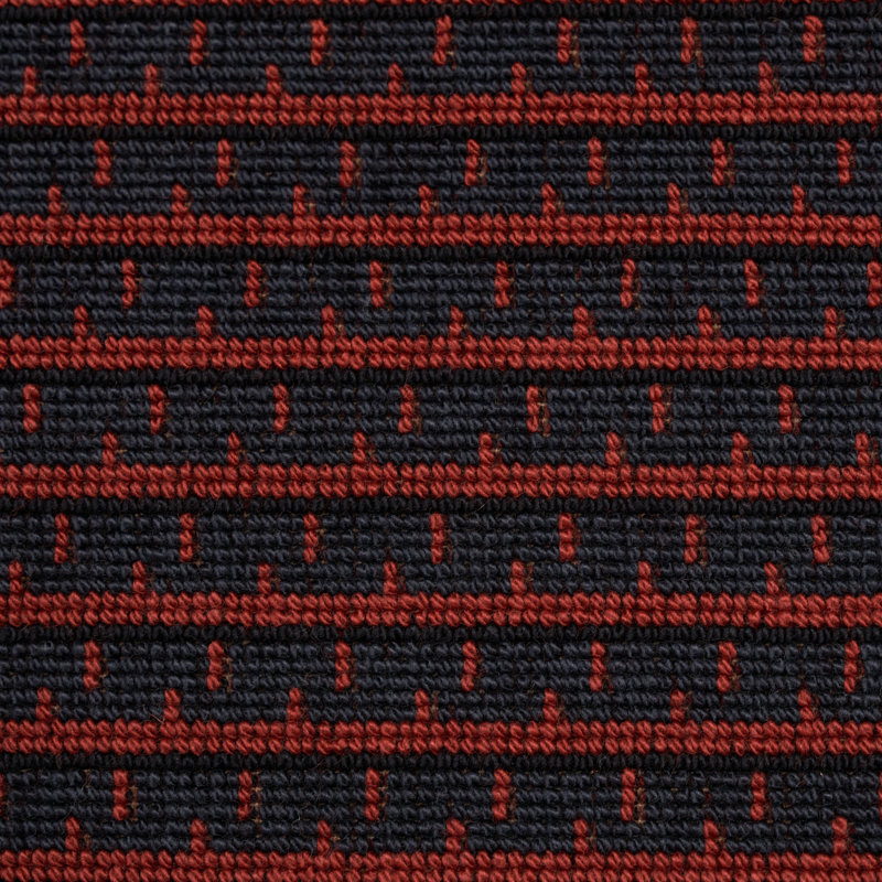 Tissu Struktur Épinglé brun Schumacher x Stephanie, Rouge-brun