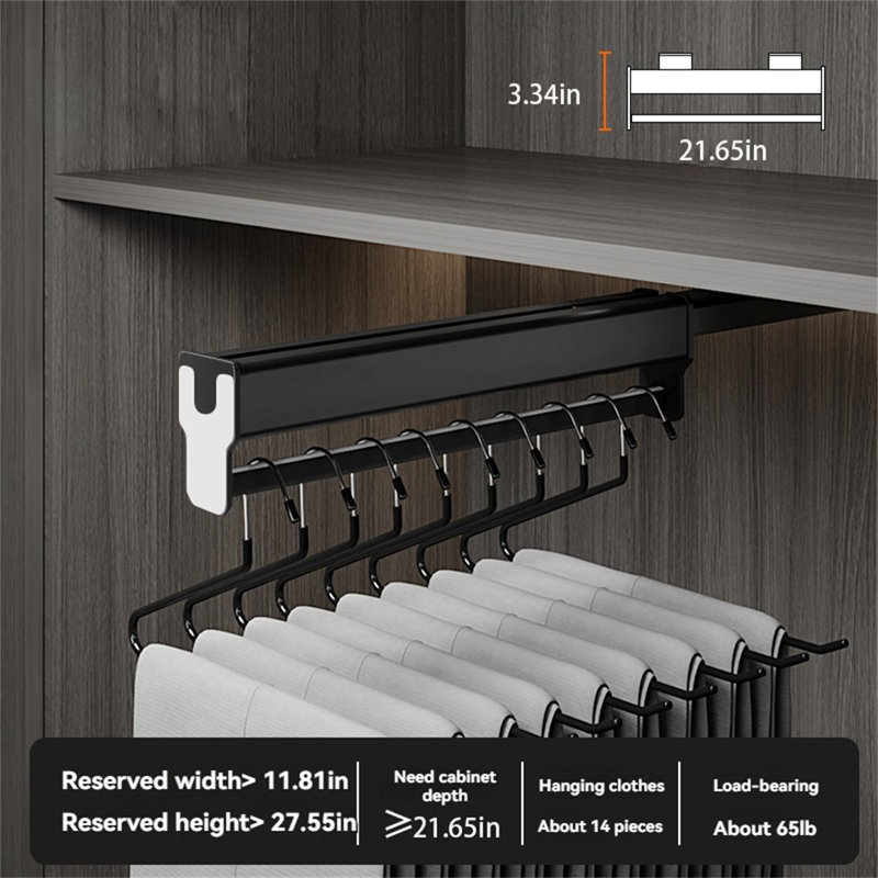 Extendable Trouser Rack With Slide Rail