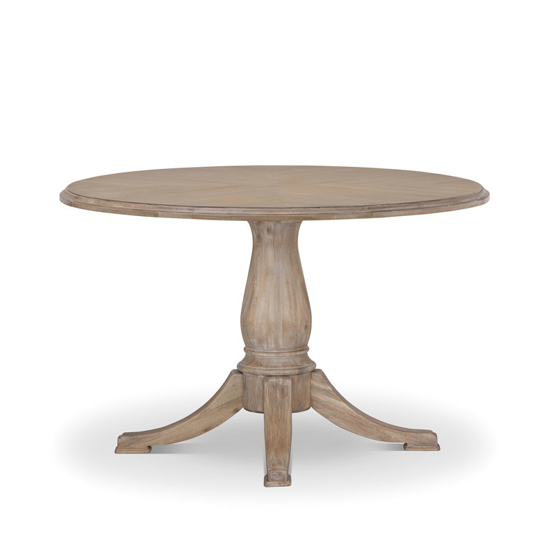 Cotswold Round Dining Table, Whitewash, Driftwood