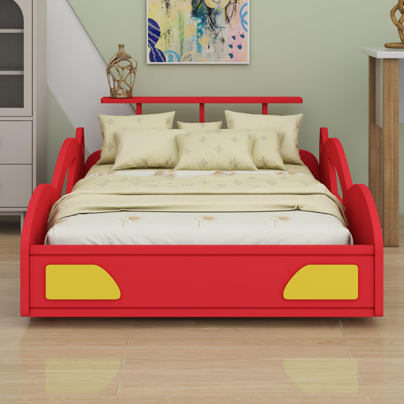 Wooden Race Car Bed, Red