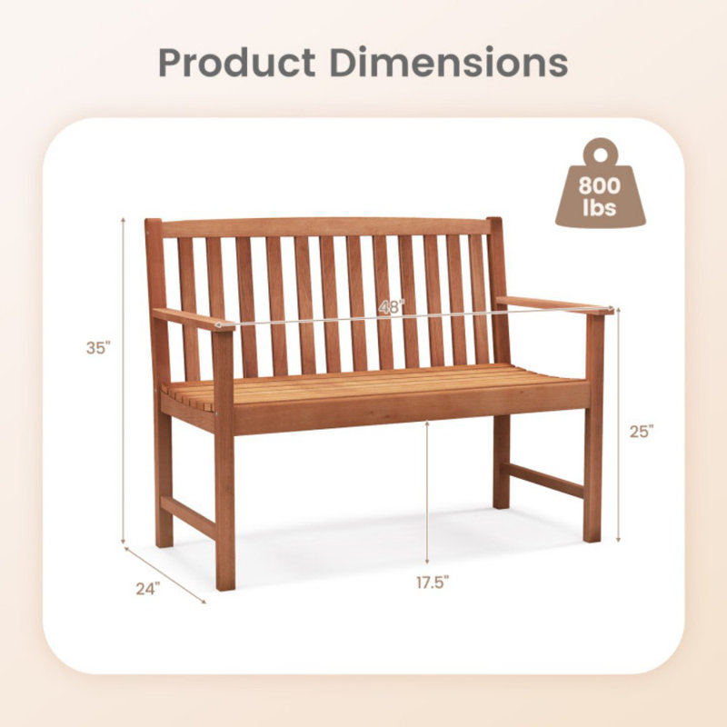 Banc de jardin en bois Nemuel
