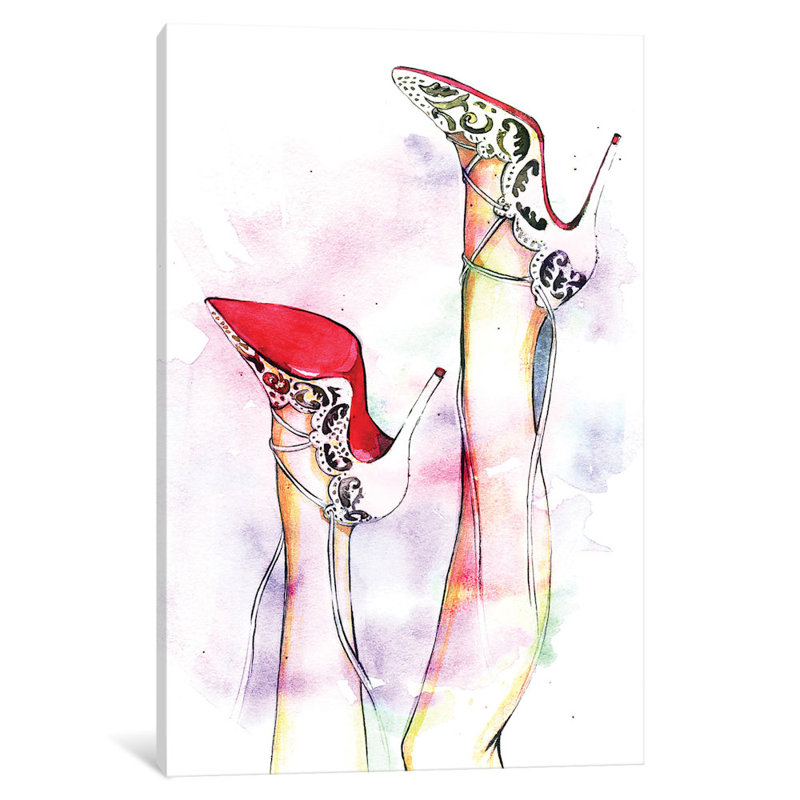 Reproduction d’art sur toile tendue, "fun time" par rongrong devoe, H 40 po x l 26 po x P 1,5 po
