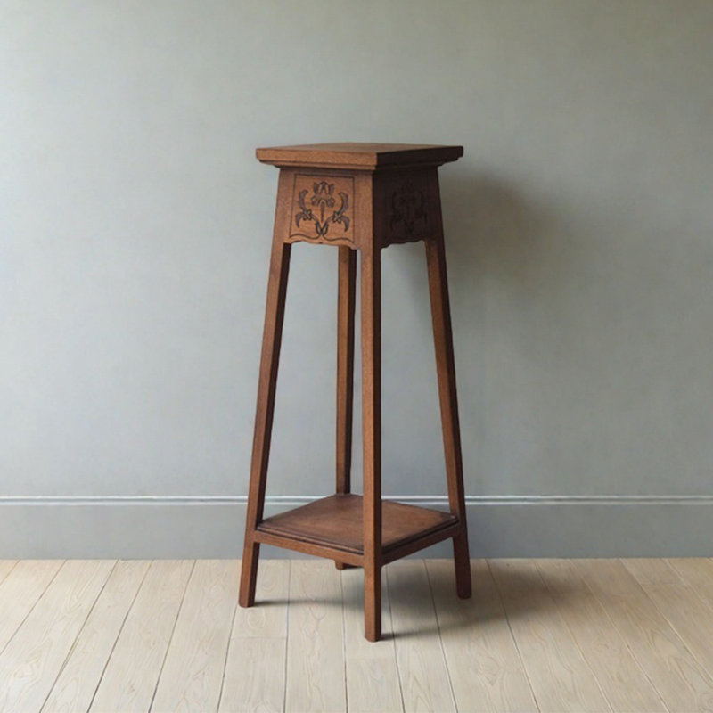 Étagère à fleurs double teck