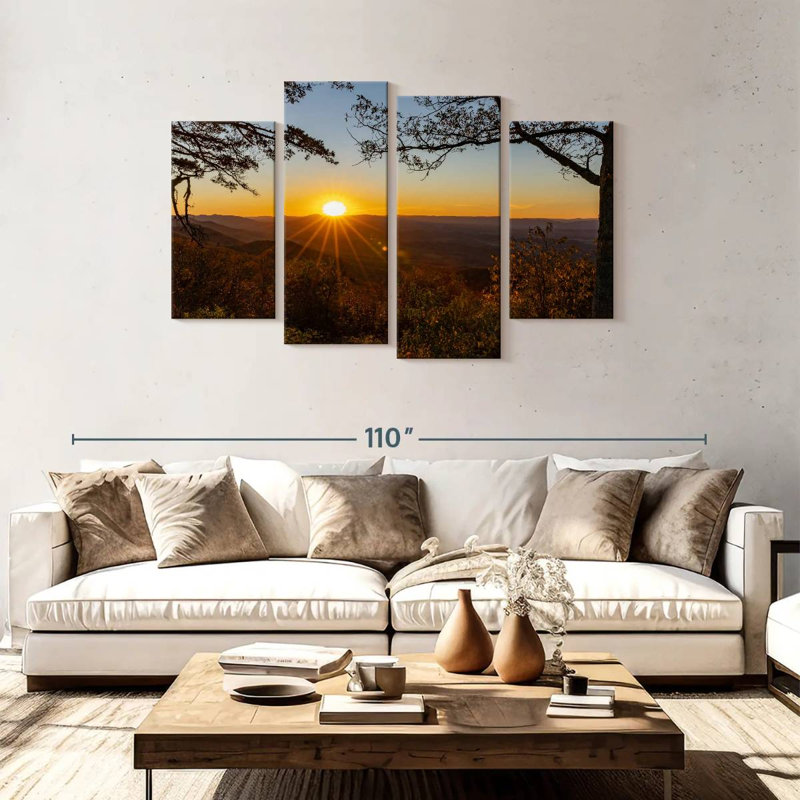 Alvord Blue Ridge Parkway At Sunset, 48" H x 75" W