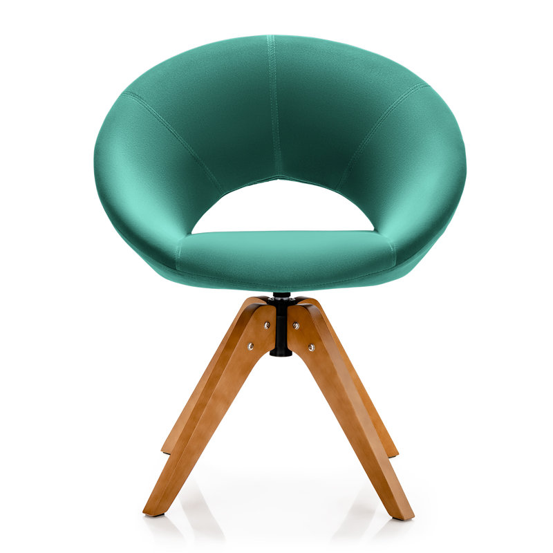 Friedhart Velvet Swivel Armchair, Green Velvet