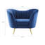 Fauteuil en velours argenté Orchid Blandick-156602795