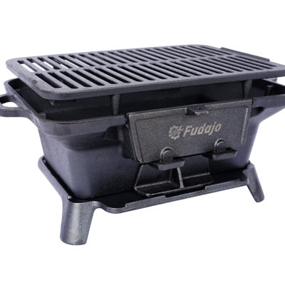 Portable Cast Iron Grill Stove - Versatile For Meats, Veggies, And Seafood, Outdoor Use Barbecue Heat Retaining, Easy To Transport, Parties