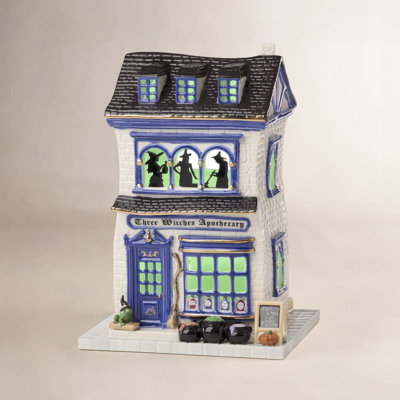 Lighted Apothecary Shop Halloween Figurine