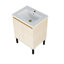 Meuble-lavabo de 24 po avec lavabo, structure autoportante pour la stabilité, tiroirs à fermeture douce pour un fonctionnement silencieux, finition en chêne élégant pour une esthétique moderne (lavabo blanc)-1080978231