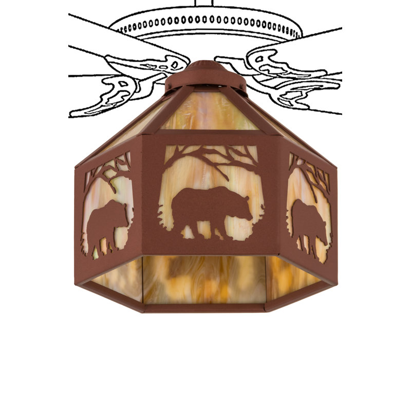 Lone Bear 1-Light Bowl Ceiling Fan Light Kit