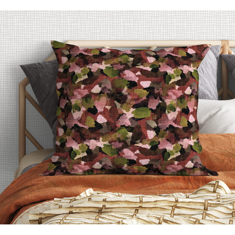 Abstract Outdoor Reversible Throw Pillow, 26" x 26"