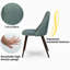 Chaises d'appoint de salle à manger rembourrées avec pieds en métal Benbrook-707103112-707103105