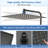12 Inch Adjustable Extension Arm Highpressure Rain Shower Head, Rain Fixed Shower Head-124944770
