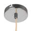 Lampe suspendue en verre et métal, cordon de 6 pi, finition chromée