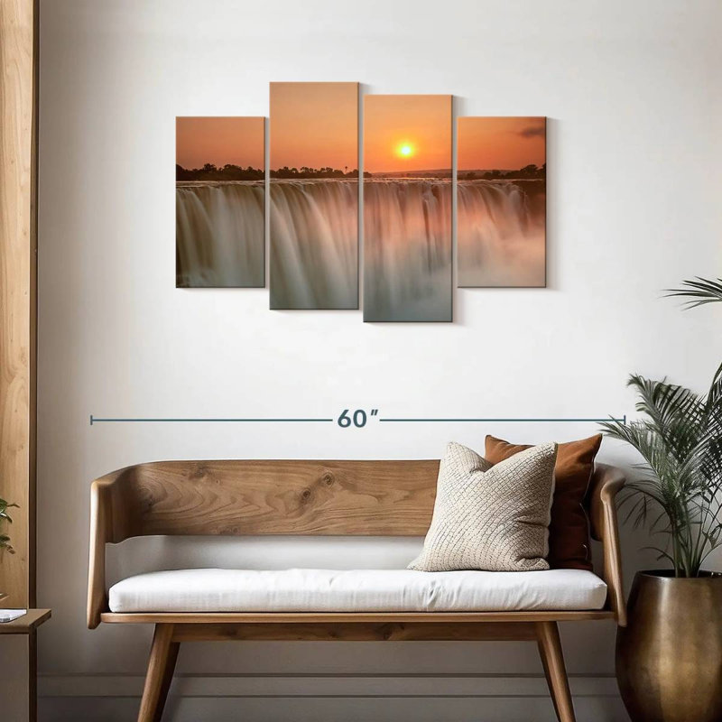 Victoria Falls At Sunrise, 27" H x 43" W