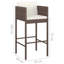 Garden Bar Set 3 Piece with Cushions Table and Chair Seat-2026685777