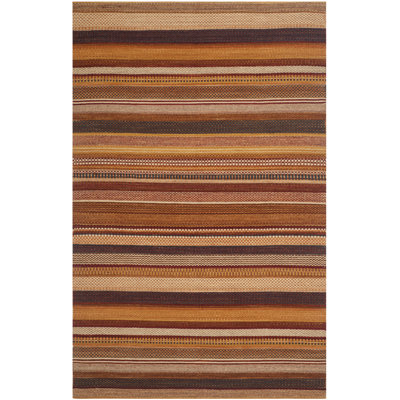 Fay Striped Wool Hand Woven Area Rug