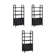 3 Tier Arched Bookshelf With Cabinet Base And Solid Wood Frame (3-Piece Set)