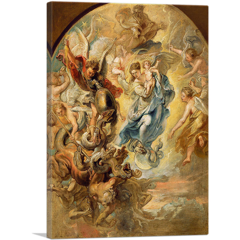 La Vierge comme femme de l'Apocalypse 1624 par Peter Paul Rubens - reproduction d'art sur toile tendue