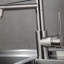 Robinet de cuisine avec douchette extractible en acier inoxydable nickel brossé