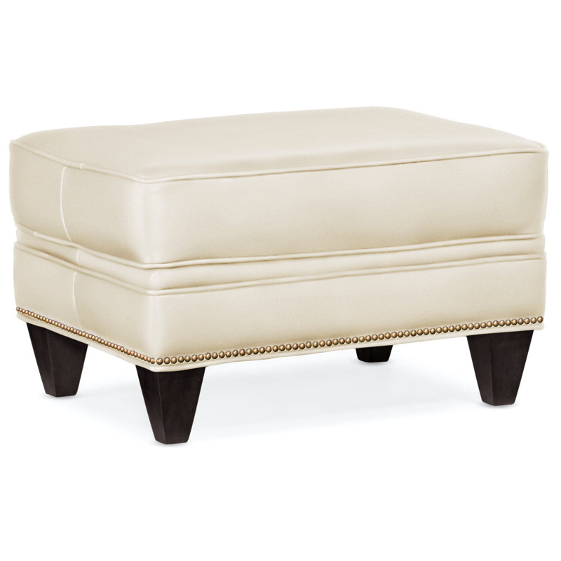 Reddish Ottoman, French Natural, Plantation, Rio Mineral Genuine Leather