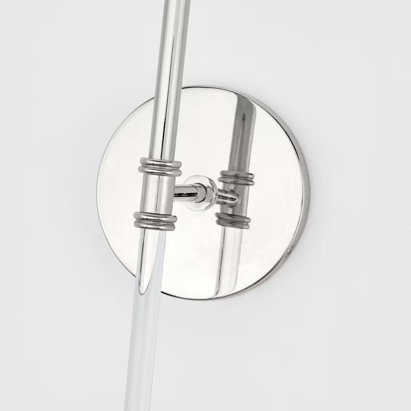 Suzanne Kasler Camille Sconce, Polished Nickel, Fabric