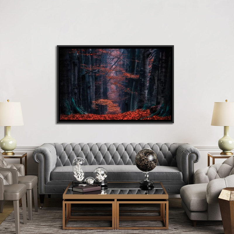 « synapse », impression sur toile, H 8 po x l 18 po x P 26 po, Toile avec cadre noir, Pas de tapis