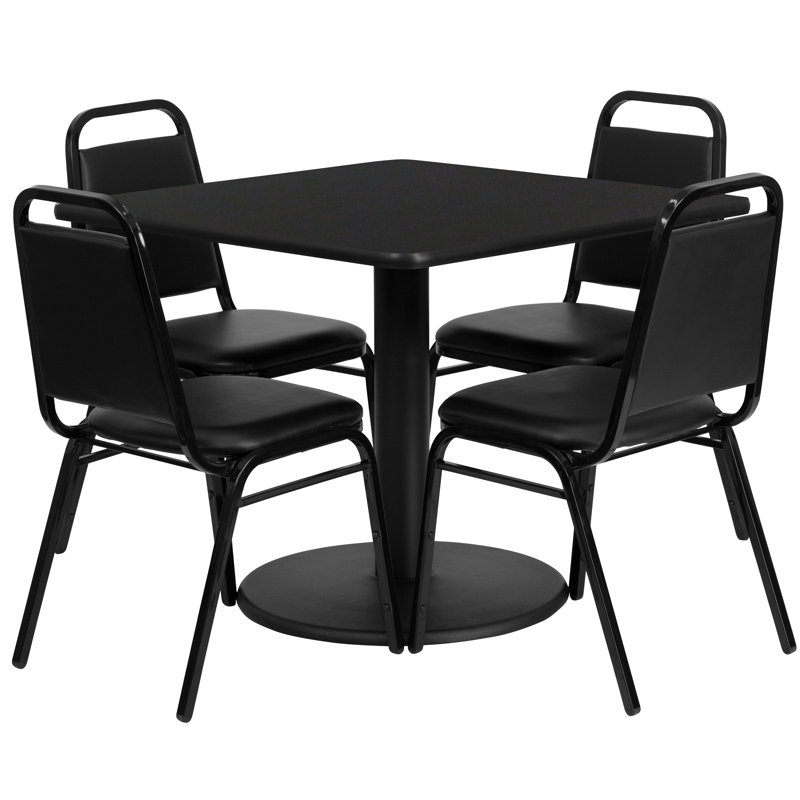 Ensemble de table carrée 36 po Jamie, Noir