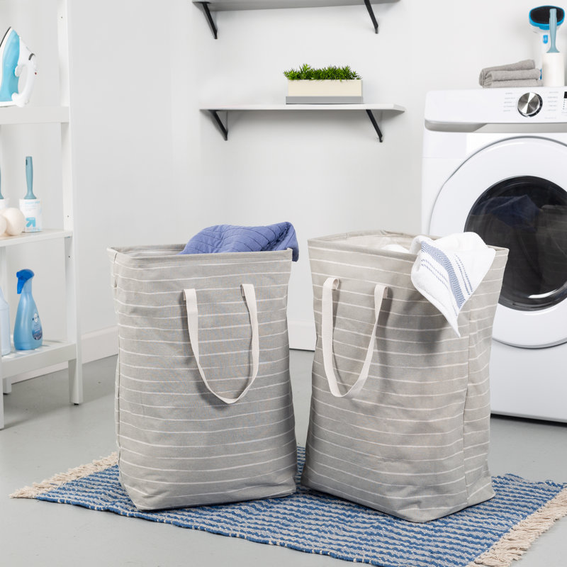 Panier à linge avec poignées