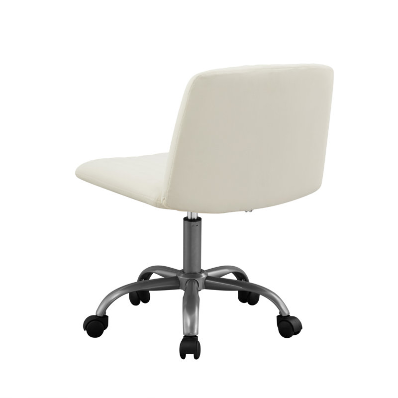 Morency Swivel Office Chair, Cream