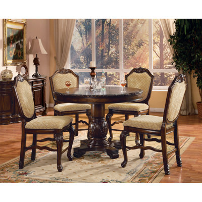 Acevedo-Beltran 4 - Person Pedestal Dining Set