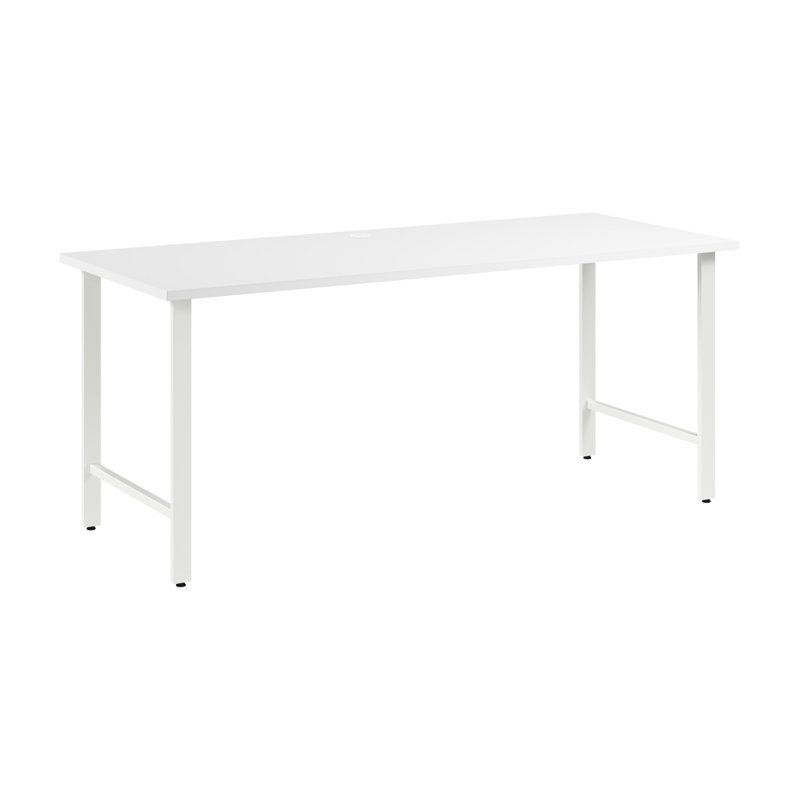 Bureau Hustle, Orme naturel / blanc, H 30,07 po x l 71,02 po x P 29,37 po