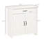 Armoire à couvertures de style grange, l 31,5 po, blanc délavé, grand rangement pour couvertures, armoire de rangement et tablettes réglables