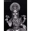 Petite statue de 4 pouces déesse Kamalasini Lakshmi en laiton plaqué argent