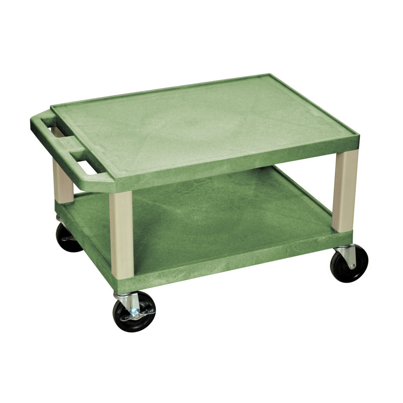 Tuffy 16'' H AV Cart with Wheels, Putty, Putty