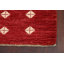 Tapis de couloir oriental géométrique rouge Gabbeh Kashkoli noué à la main