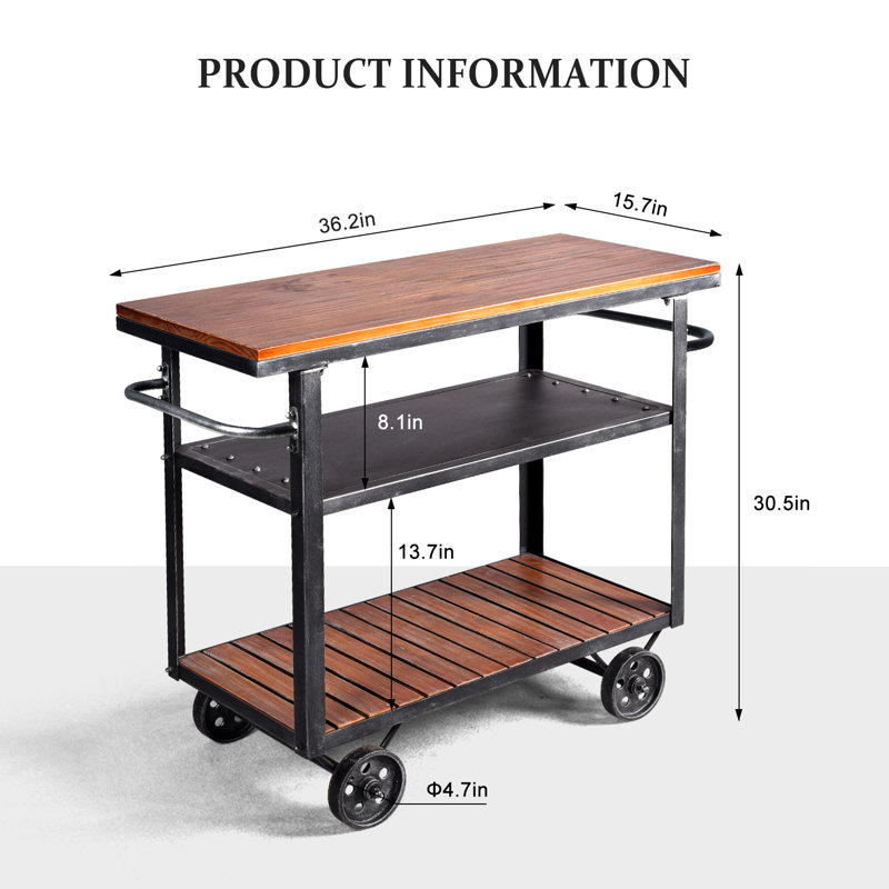 Saunder Metal Bar Cart