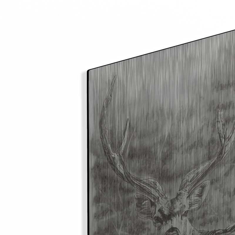 «Chital Deer» par Barbara Keith sur métal, H 16 po x l 12 po