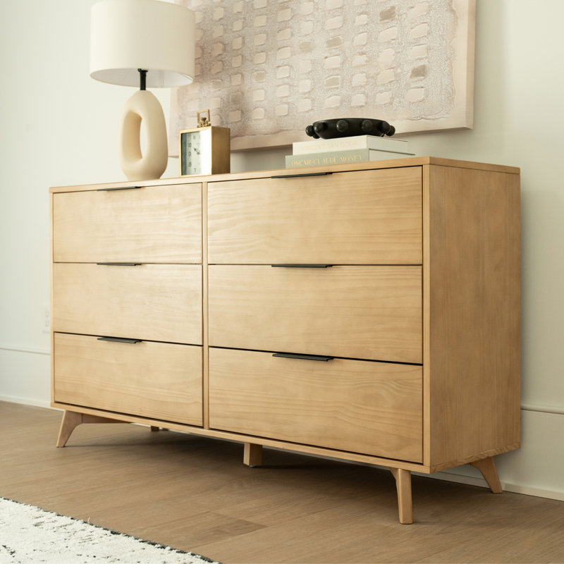 Commode 6 tiroirs Haven, Blond