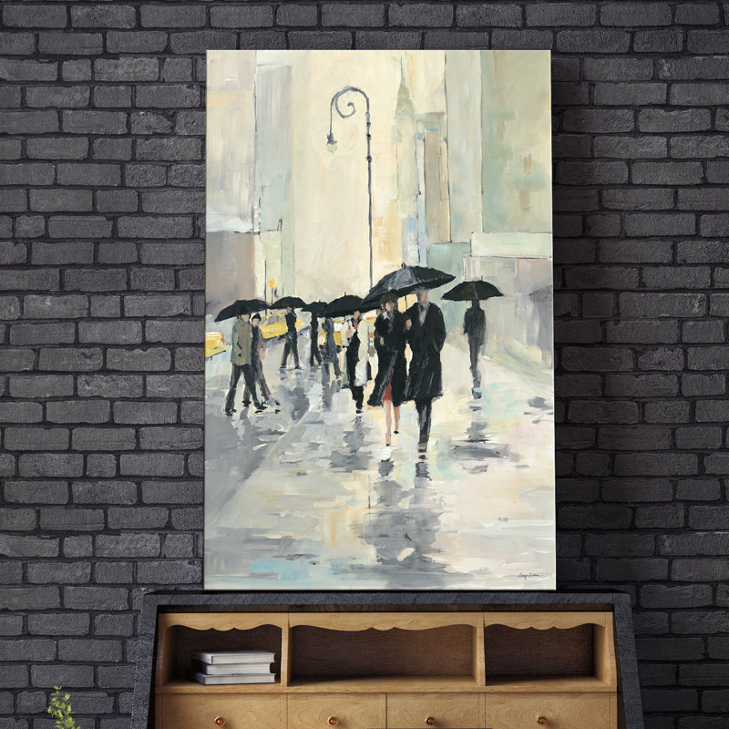«City in the Rain», reproduction sur toile tendue, H 30 po x l 18 po x P 1 po