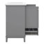 Meuble-lavabo de 30 po avec lavabo, armoire combinée avec portes et tiroir, cadre solide et panneau de fibres à densité moyenne de 30 po-114244356