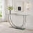 Garrett Chrome Glass Top Console Table