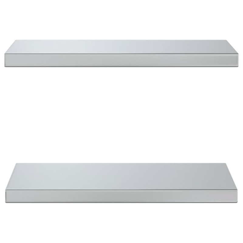 Roheel Stainless Steel Bracket Shelf, 3cm H x 50cm W x 23.5cm, Silver