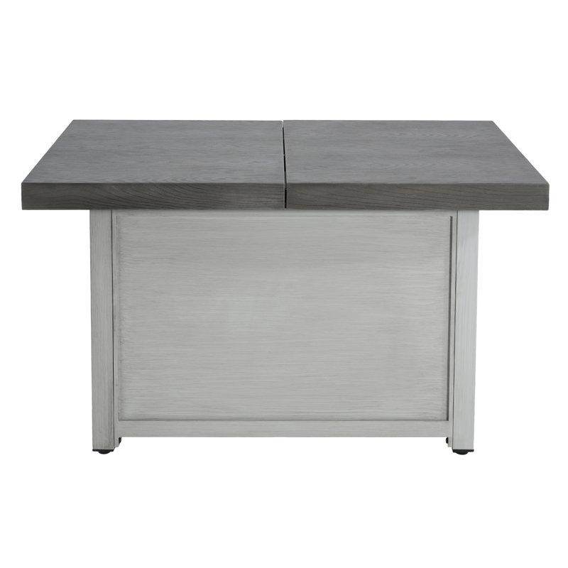 Extendable Rectangle Aluminum Alloy Fire Pit Table, 50,000BTU
