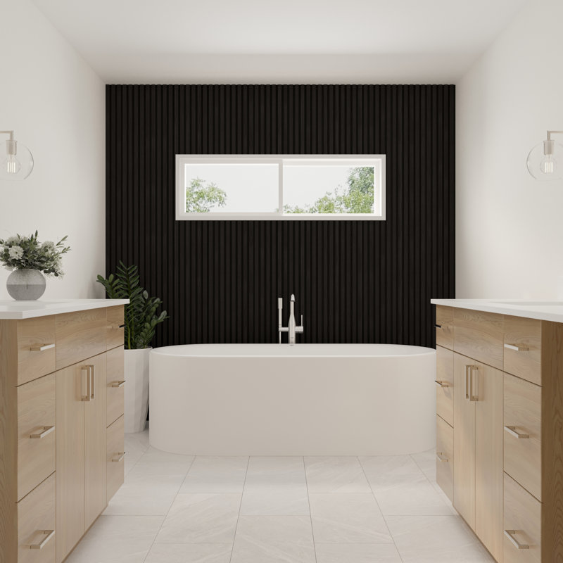 Panneaux muraux en bois acoustique, Gris anthracite