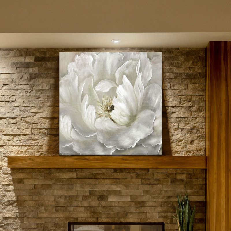 Tableau « Pivoine parfaite », H 32 po x l 32 po x P 1,5 po, Toile tendue