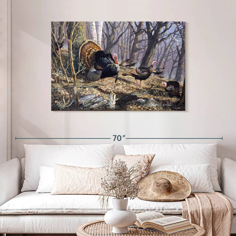 Brampt Wild Turkeys Over The Top, 30" H x 45" W