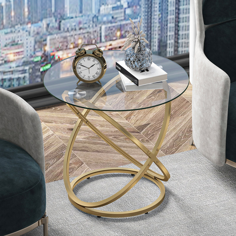 3 - Piece Living Room Table Set, Gold