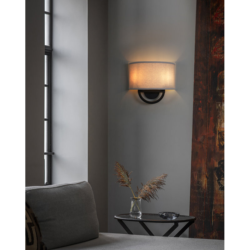 Applique murale Kinsly, Noir mat